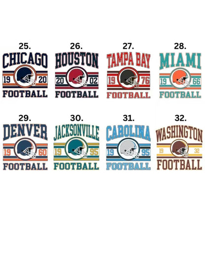 Vintage Football Team Collection T-Shirt/Sweatshirt/Hoodie