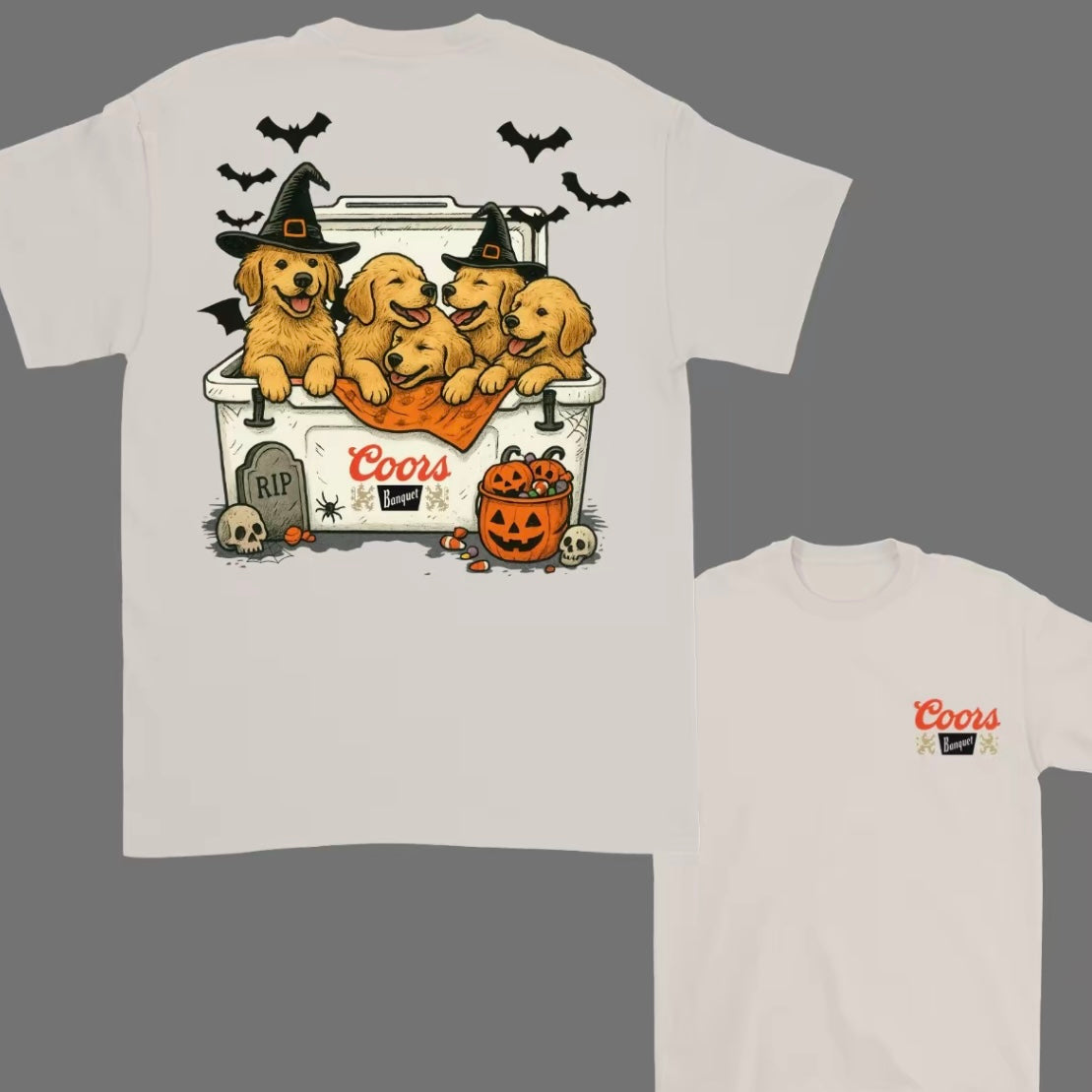 Golden Retriever Dogs Beer Halloween T-Shirt/Sweatshirt/Hoodie