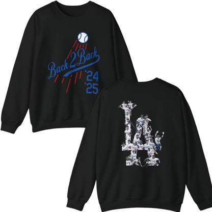 Back To Back 2025 Dodgers Champion T-Shirt/Sweatshirt/Hoodie