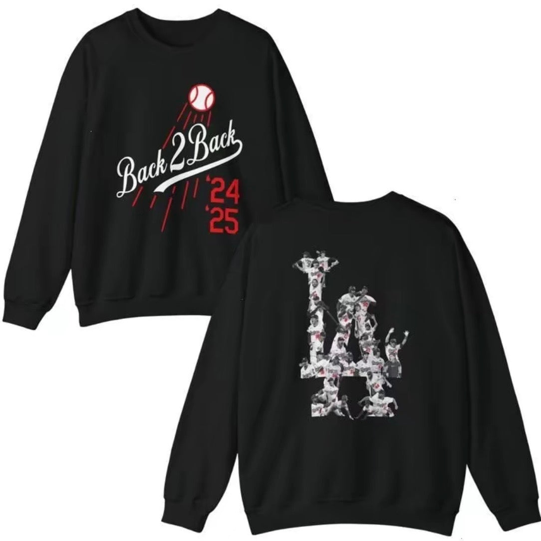 Back To Back 2025 Dodgers Champion T-Shirt/Sweatshirt/Hoodie