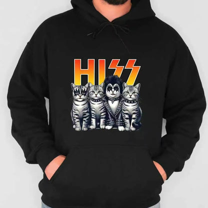 Cute Hiss Cat Rock Kittens Kitty Rocking Music Cat Lovers T-Shirt/Sweatshirt/Hoodie