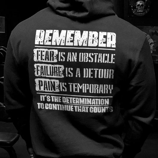 Remember Fear Is An Obstache T-Shirt/Sweatshirt/Hoodie