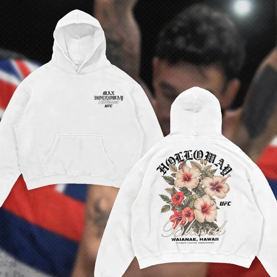 Max Holloway "Blessed" Hawaii Hibicus UFC T-Shirt/Sweatshirt/Hoodie