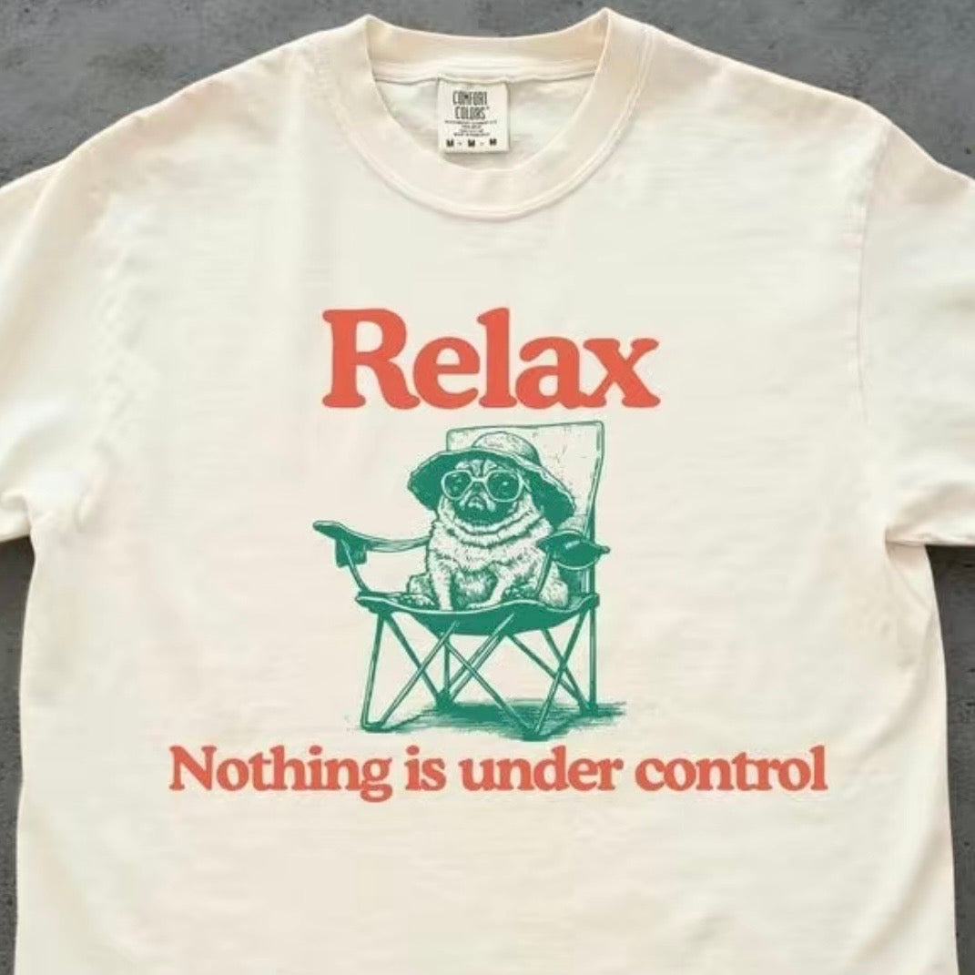 Relax Nothing Is Under Control Chill Dog Vintage T-Shirt/Sweatshirt/Hoodie