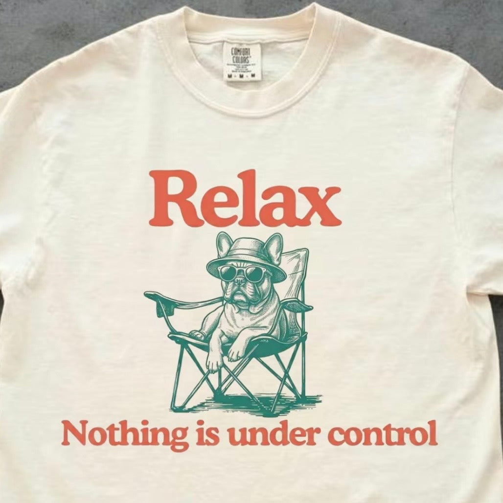 Relax Nothing Is Under Control Chill Dog Vintage T-Shirt/Sweatshirt/Hoodie