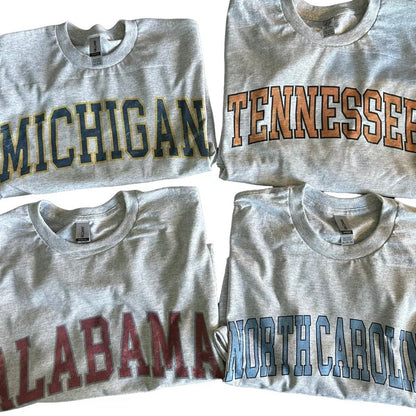 Vintage Varsity College T-Shirt Sweatshirt Hoodie