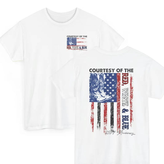 Courtesy Of Red White And Blue 250th Anniversary Flags T-Shirt Sweatshirt Hoodie
