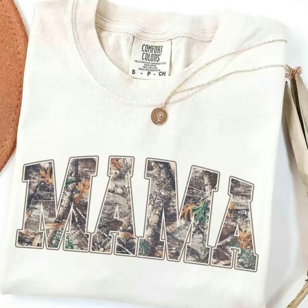 Camo Hunting Mama T-Shirt Sweatshirt Hoodie