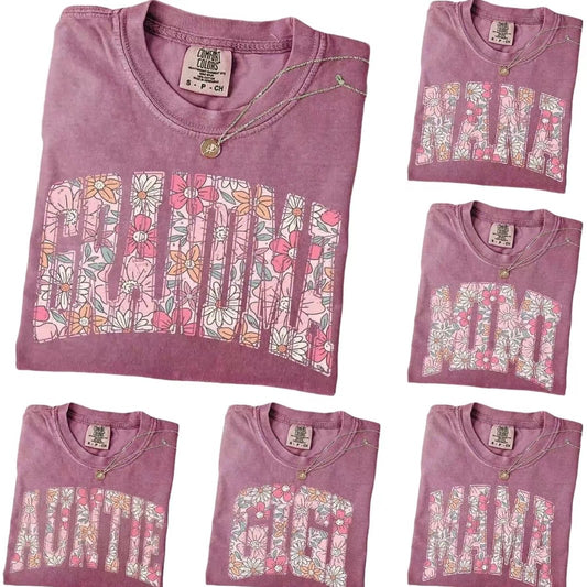 Custom Mama Boho Floral T-Shirt Sweatshirt Hoodie
