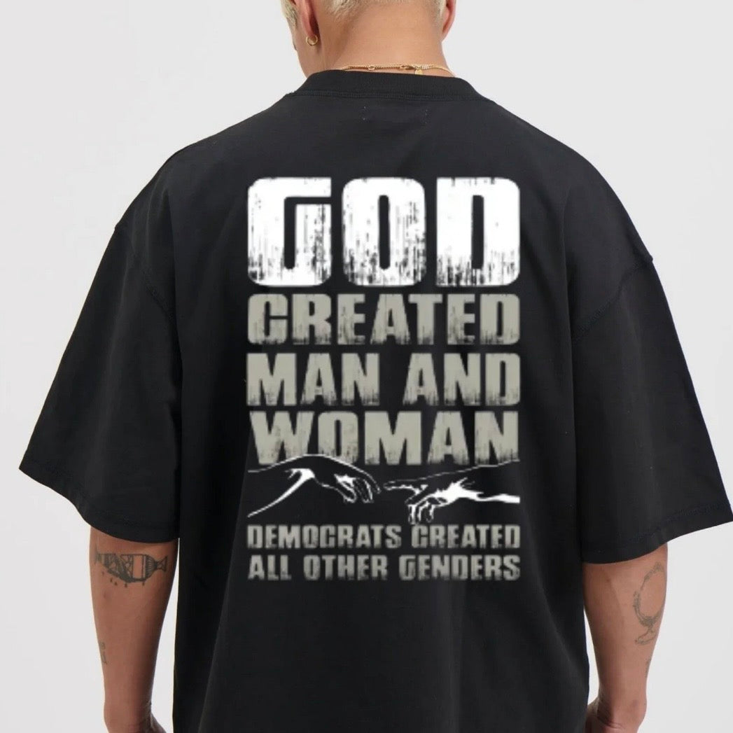 God Created Man And Women T-Shirt Sweatshirt Hoodie