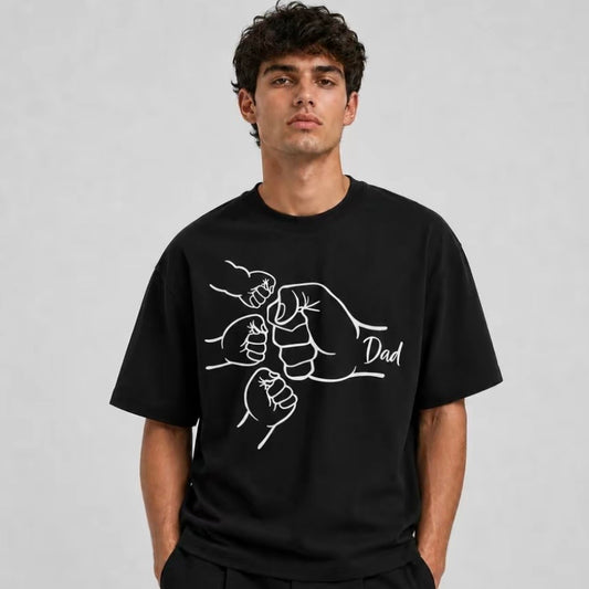 Dad Of Three Fist Bump T-Shirt Sweatshirt Hoodie