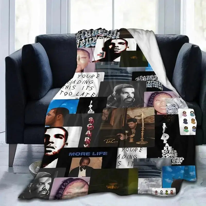 Drake Lyric Explorer Flannel Blanket
