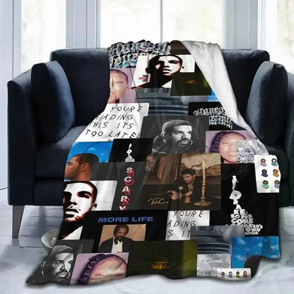 Drake Lyric Explorer Flannel Blanket