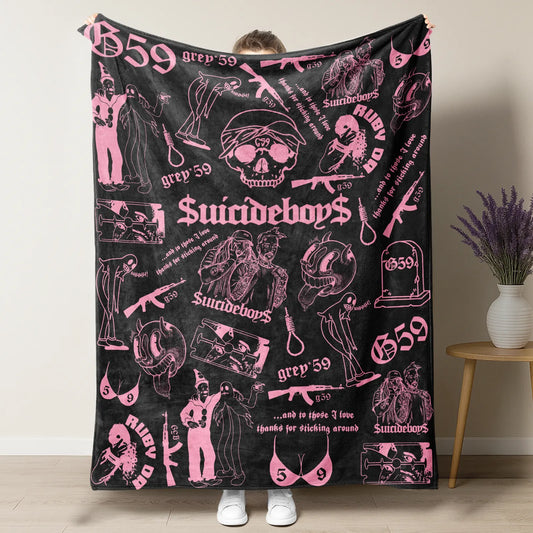 Retro Punk Full Wrap Blanket