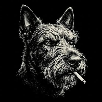 Funny Vintage Smoking Dog T-Shirt Sweatshirt Hoodie