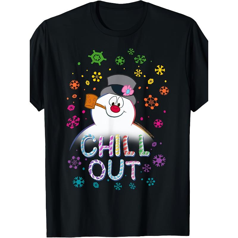 Black Frosty The Snowman Chill Out Portrait T-Shirt/Sweatshirt/Hoodie