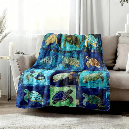 Sea Turtle Flannel Blanket