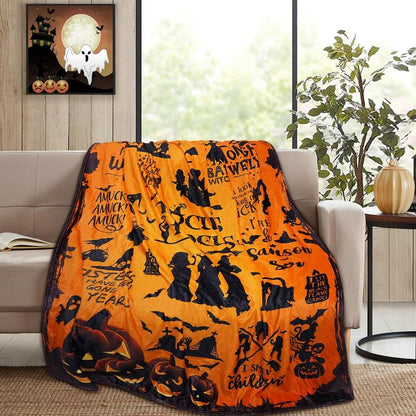 Hocus Pocus Movie Witch Flannel Blanket