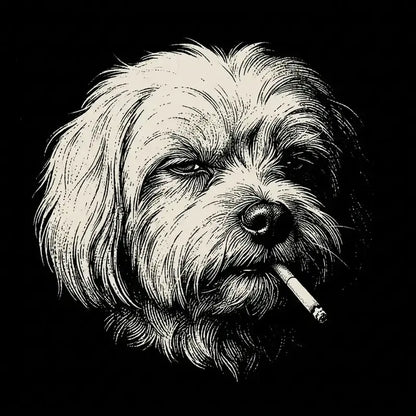 Funny Vintage Smoking Dog T-Shirt Sweatshirt Hoodie