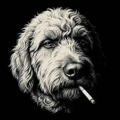 Funny Vintage Smoking Dog T-Shirt Sweatshirt Hoodie