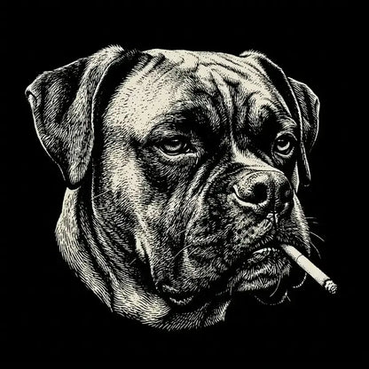 Funny Vintage Smoking Dog T-Shirt Sweatshirt Hoodie