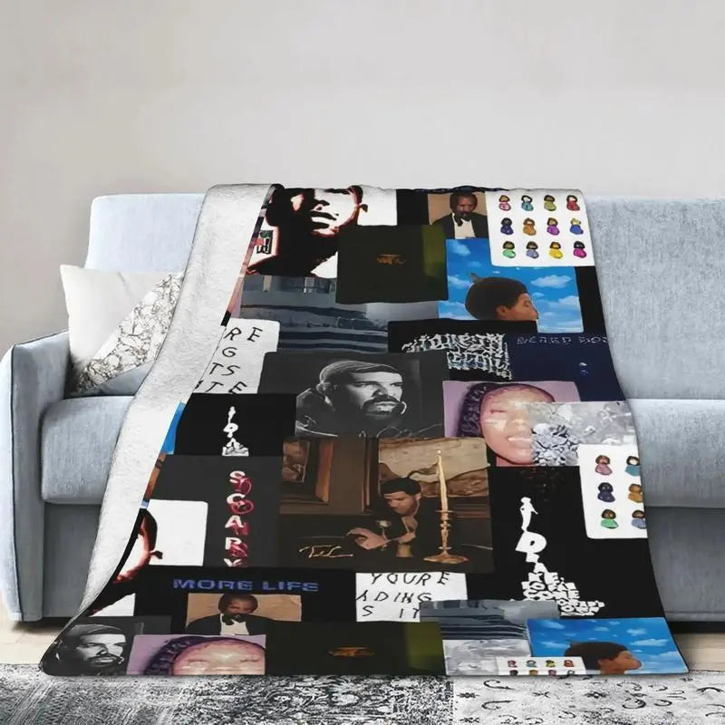 Drake Lyric Explorer Flannel Blanket