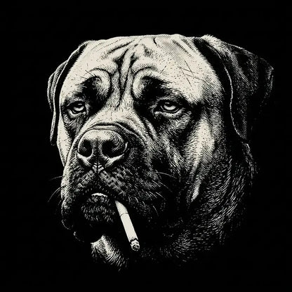 Funny Vintage Smoking Dog T-Shirt Sweatshirt Hoodie