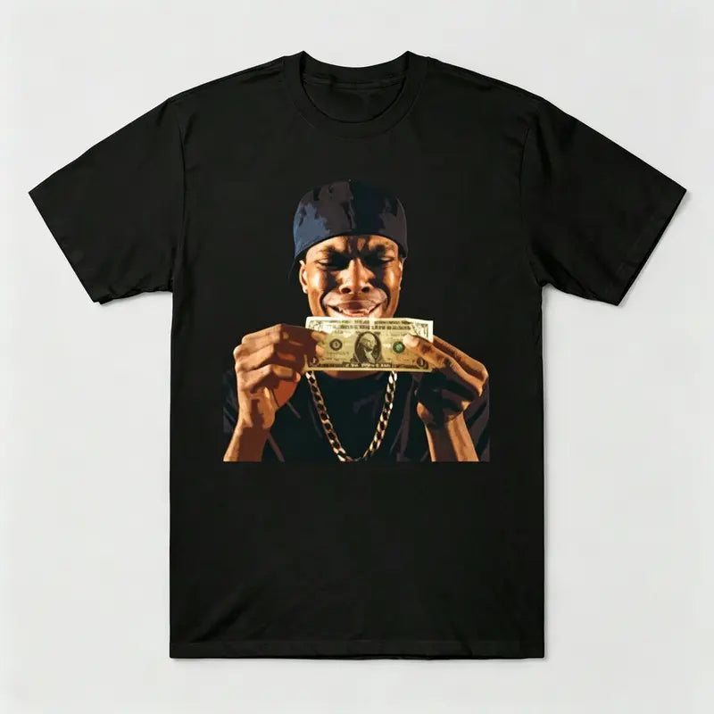 Hip Hop Holding Dollar Bill Portrait T-Shirt Sweatshirt Hoodie